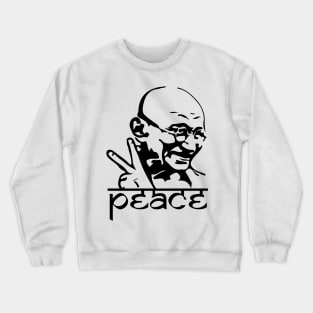 Gandhi Peace Hand Symbol Anti-war India Crewneck Sweatshirt